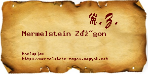 Mermelstein Zágon névjegykártya